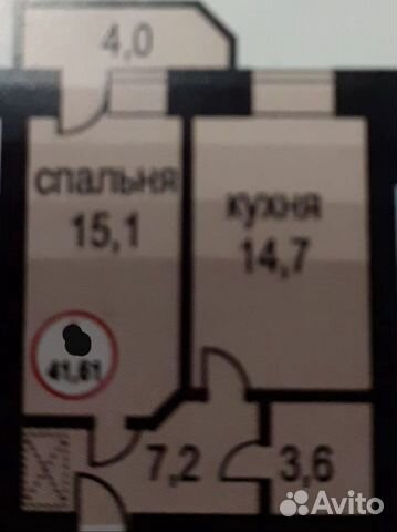 1-к квартира, 42 м², 6/9 эт. 1-к квартира, 42 м², 6/9 эт.