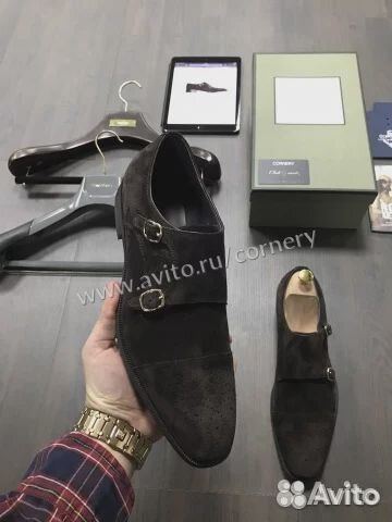 Tom Ford double monkstrap натуральная замша
