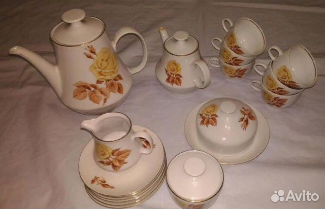 Сервиз торг ретро винтаж гдр GDR 6 персон Golditz