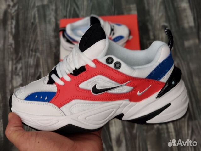 nike m2k red and blue