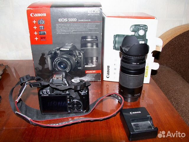 Canon EOS 500D kit 18-55, kit 75-300
