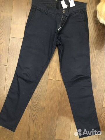 Мужские брюки синие Zara Basic Мужские брюки синие Zara Basic
