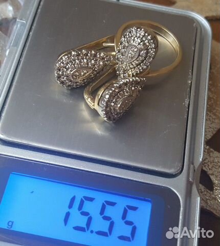 Золото750 серьги и кольцо бриллианты комплект сове Золото750 серьги и кольцо бриллианты комплект сове
