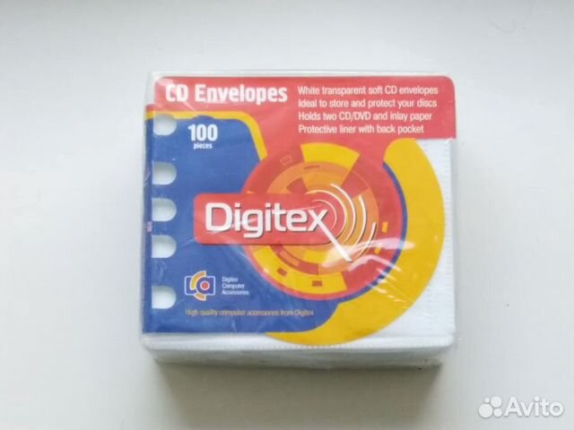 Двухсторонние конверты Digitex для CD/DVD Двухсторонние конверты Digitex для CD/DVD