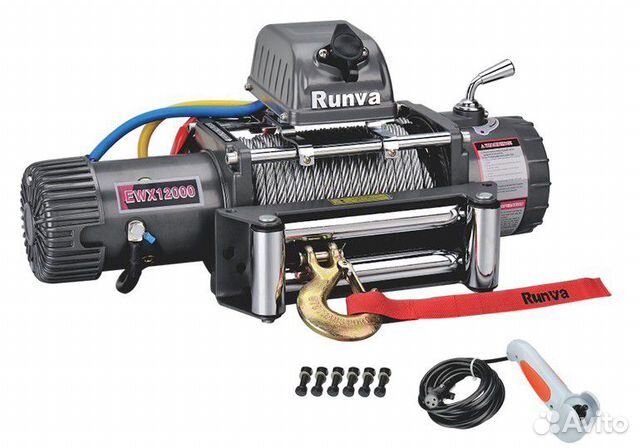 Лебёдка электр 12V Runva 9500/10000/12000 Лебёдка электр 12V Runva 9500/10000/12000