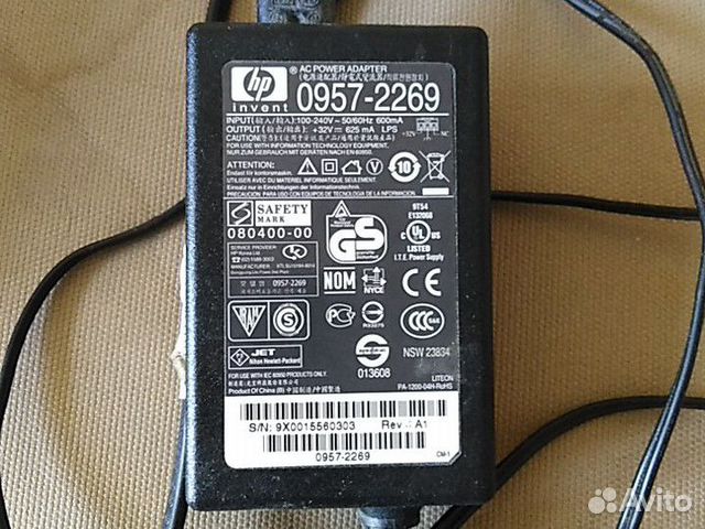 Блоки питания для принтера hp, провода usb