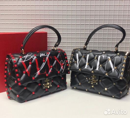 Сумка Valentino vltn Candystud белая с буквами