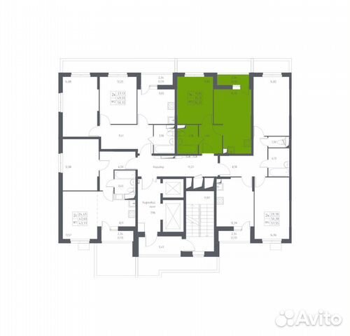 1-к квартира, 36.3 м², 2/17 эт.