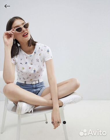Футболка белая с космическим принтом Esprit Футболка белая с космическим принтом Esprit