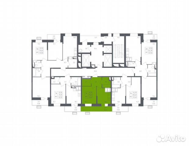 1-к квартира, 31.6 м², 20/25 эт.