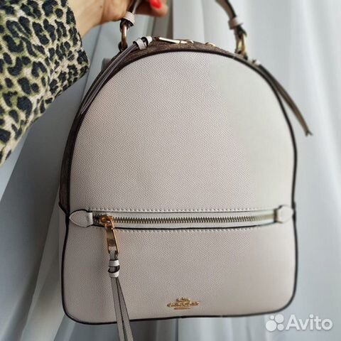 Новый женский рюкзак Coach белый