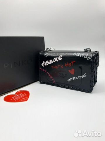 Новая женская сумка на цепочке Pinko черная Новая женская сумка на цепочке Pinko черная