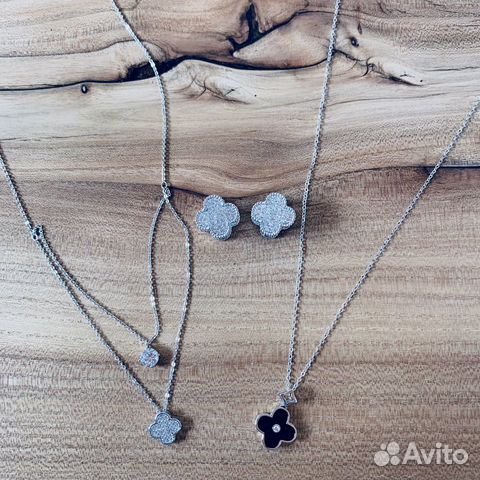 Серьги клевер Van Cleef Серьги клевер Van Cleef