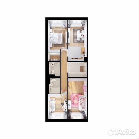 3-к квартира, 79.7 м², 13/25 эт.