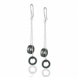 Серьги с гематитом