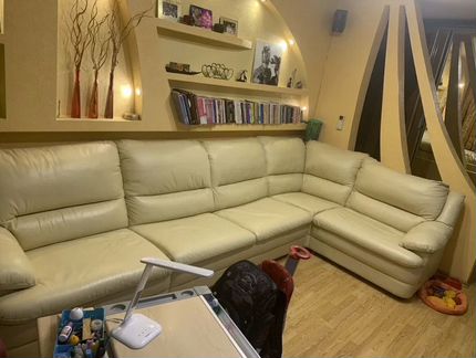 Кожаный диван Проун, угловой