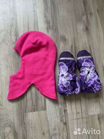 Шапка шлем lassie 48 и варежки краги