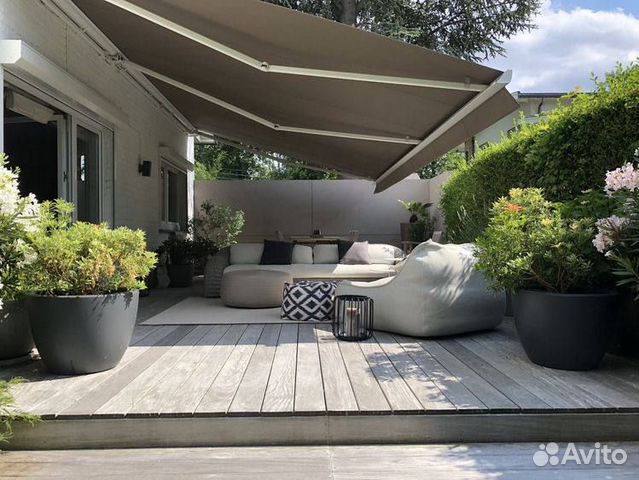 Маркизы от солнца для террасы, для дома тканевые