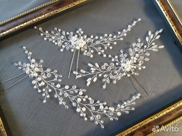 Свадебное украшение в прическу