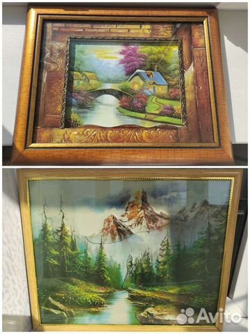 Картина под стеклом новая