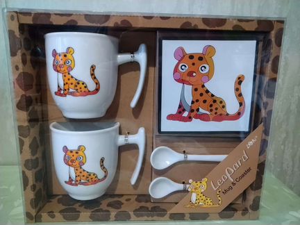 Новый подарочный набор детской посуды Тигр фарфор