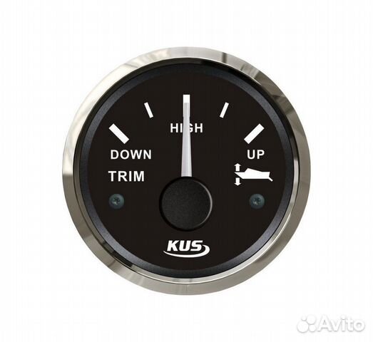 Трим-указатель 0-190 Ом, черный циферблат, нержаве