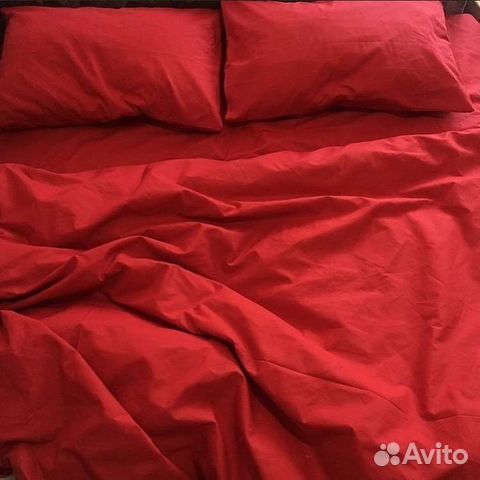 Комплект постельного белья сатин красный