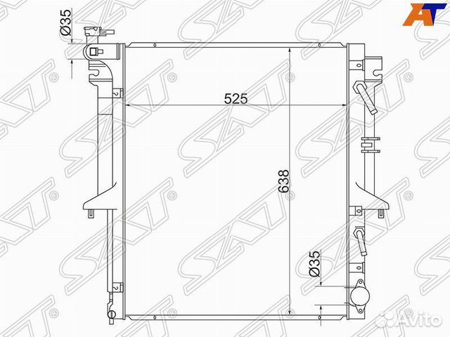 Радиатор Mitsubishi L200 2008- MC000L200