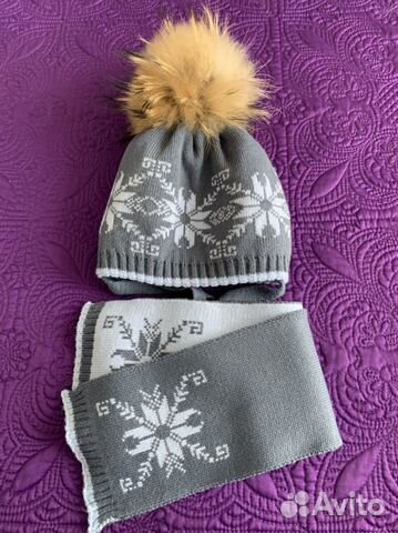 Комплект шапка, шарф