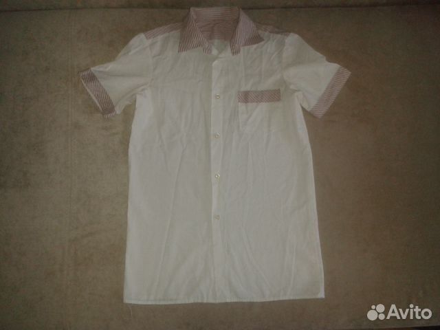 Летняя рубашка хлопок на мальчика 10-14 лет
