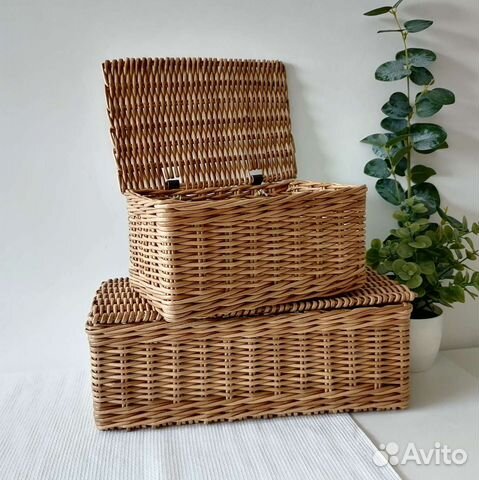 Короб плетёный для хранения, ручная работа