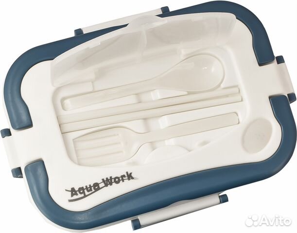 Ланчбокс C5 с подогревом от 12 вольт синий