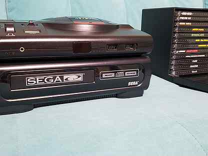 Sega CD + 36 cd+бокс+ бэкплейт+ram cart