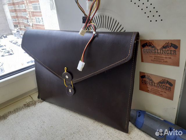 Чехол, конверт, сумка, кожаная для ноутбка