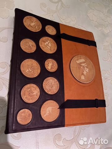 Альбом для монет кожаный