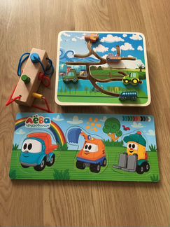 Пазл, сортер грузовичок Лева, развивающие игры