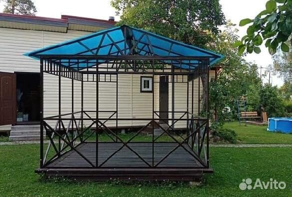 Дачная беседка своими руками из профильной трубы Беседка из поликарбоната купить в Петергофе Товары для дома и дачи Авито