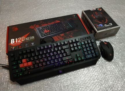 Игровой комплект клавиатура и мышь A4tech Bloody