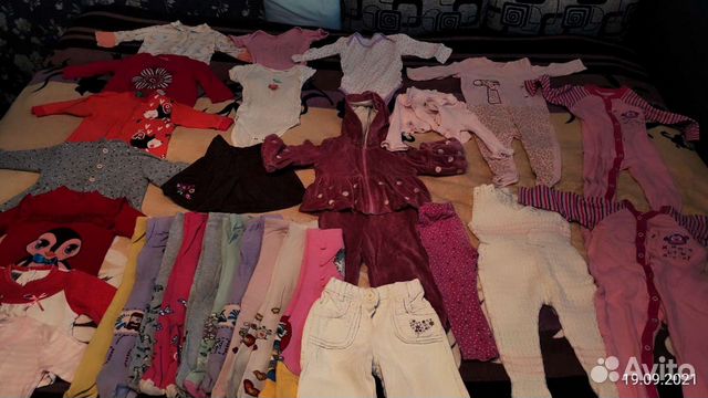 Вещи пакетом на девочку 68-80