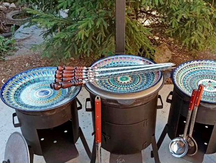 Казан 6-22 л и печь для казана 2-3 мм сталь