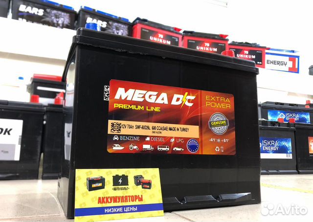 Аккумулятор Mega DC Asia (Турция) 70Ач 600А