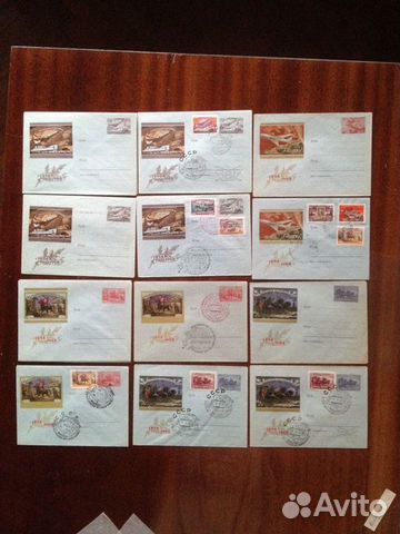 Коллекция хмк 100 лет русской почтов марки 1958г