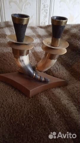 Подсвечник из рога