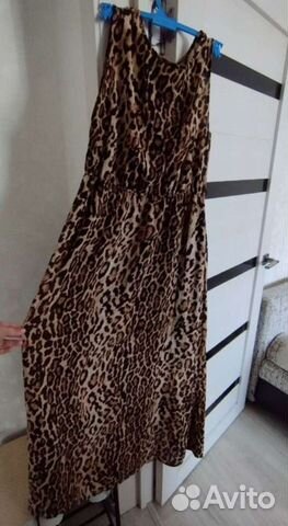 Платье сарафан леопард