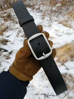 Ремень джинсовый мужской кожаный