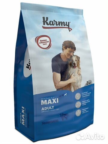 Сухой корм Karmy Maxi Adult (телятина) 14кг