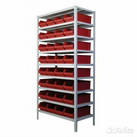 Стеллаж с ящиками срвд-8 1900х1000х400-8 полок