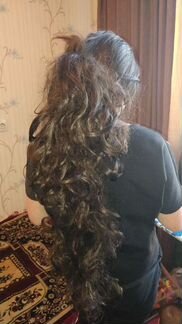 Волосы на заколках