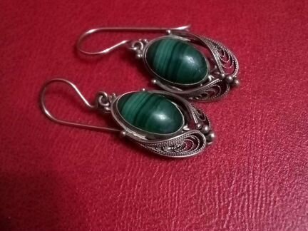 Серебряные серьги,кольца 875пробы.ссср