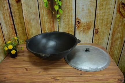 Казан чугунный 22 л. + шумовка